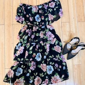 Ruffle floral dress